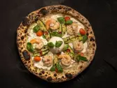 Al Mare — Sauce du chef, mozzarella, burrata, crevettes, courgette, roquette, tomates fraîches, Tasty Panino Triolet