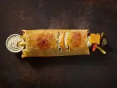 Kebab — Sauce du chef, mozzarella, poulet rôti, cheddar, frites, cornichons, Tasty Panino Triolet
